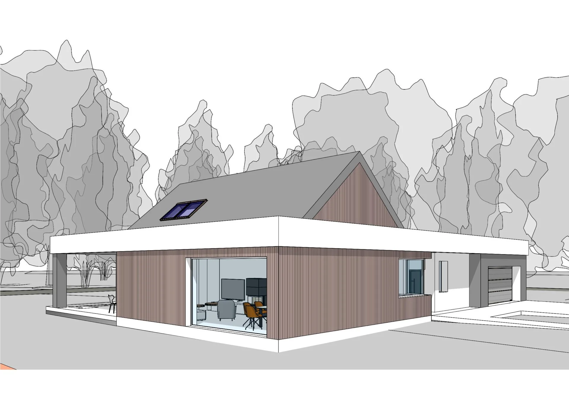 Projekt domu Bełchatów koncepcja do WZ