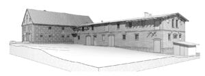 Inwentaryzacja zabytków. Skanowanie laserowe i model 3D Folwarku w Białokoszu