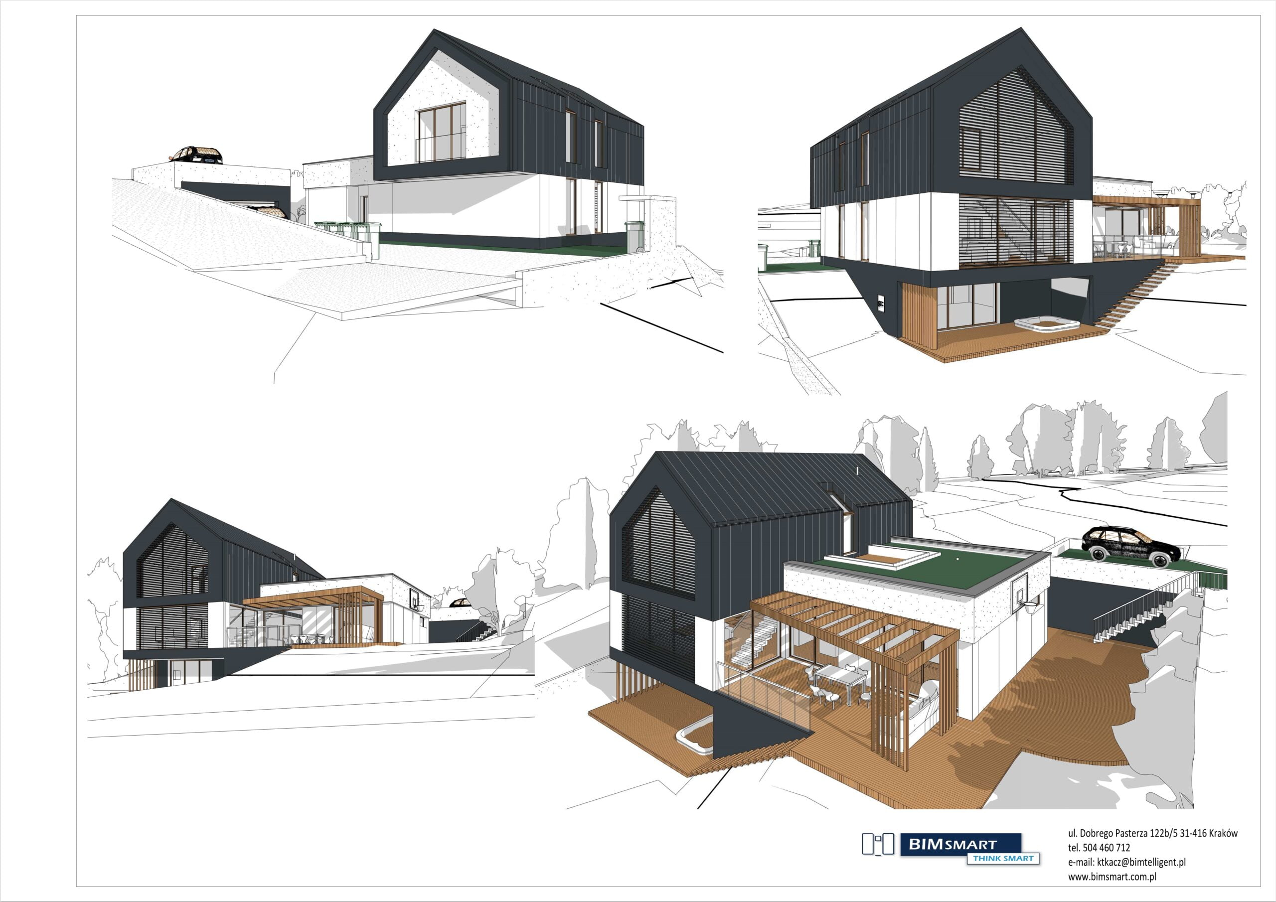 Koncepcja architektoniczna Bimsmart dla indywidualnego projektu domu