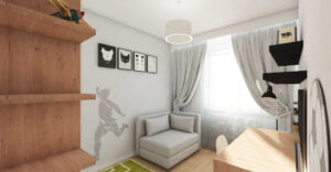 Projekt wnętrz pokoju dziecięcego w Krakowie