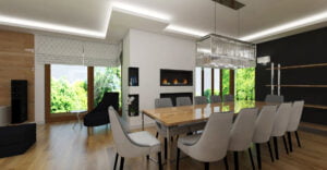 Projekt wnętrz salon Warszawa