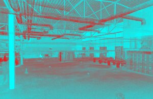 Skanowanie 3D sklepu wielkopowierzchniowego Inter Marche w Krzeszowicach