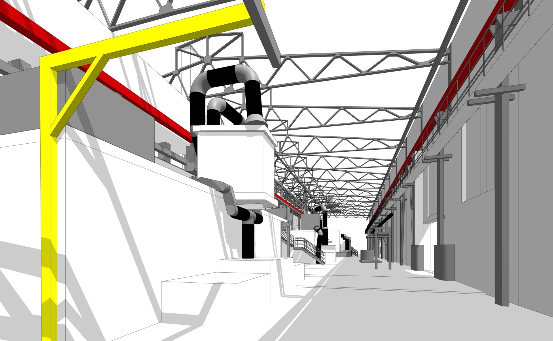 Modelowanie 3D hali po pożarze 3D scanning
