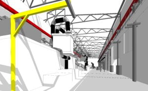 Modelowanie 3D hali po pożarze 3D scanning