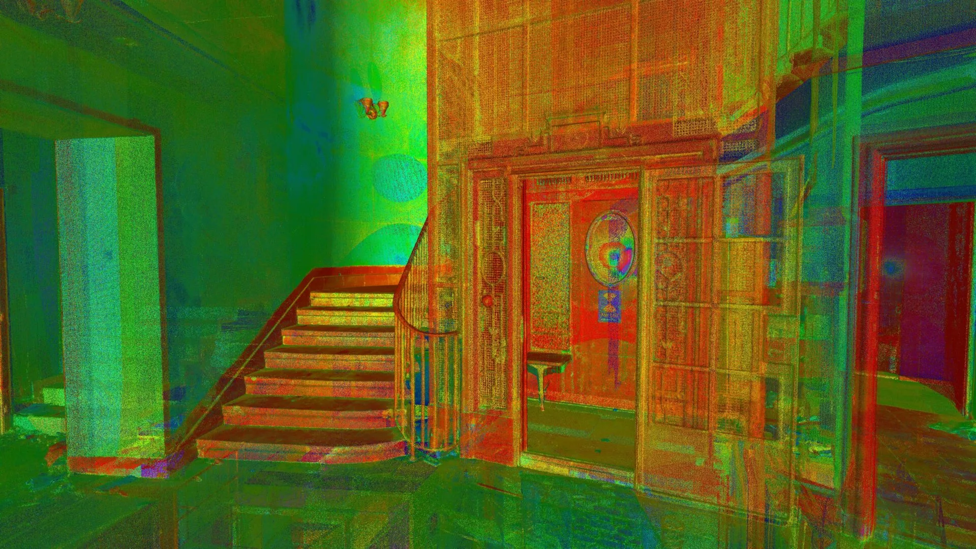 Zabytkowa winda. Skaning 3d hotelu Admiralspalast