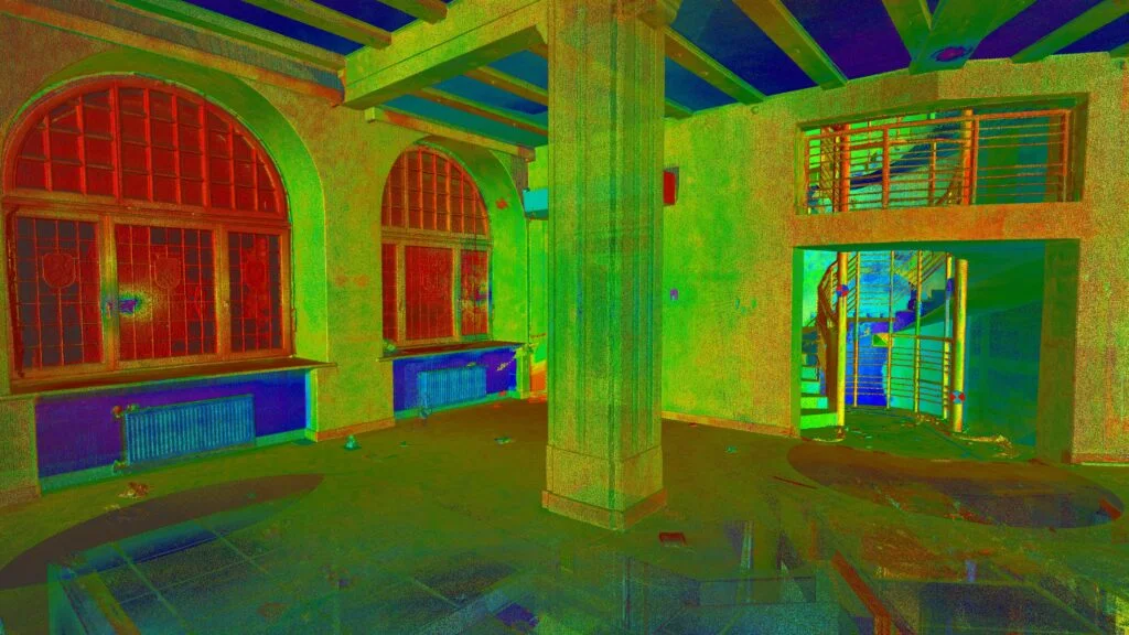 Parter - skaning 3D części bankowej w hotelu AdmiralsPalast