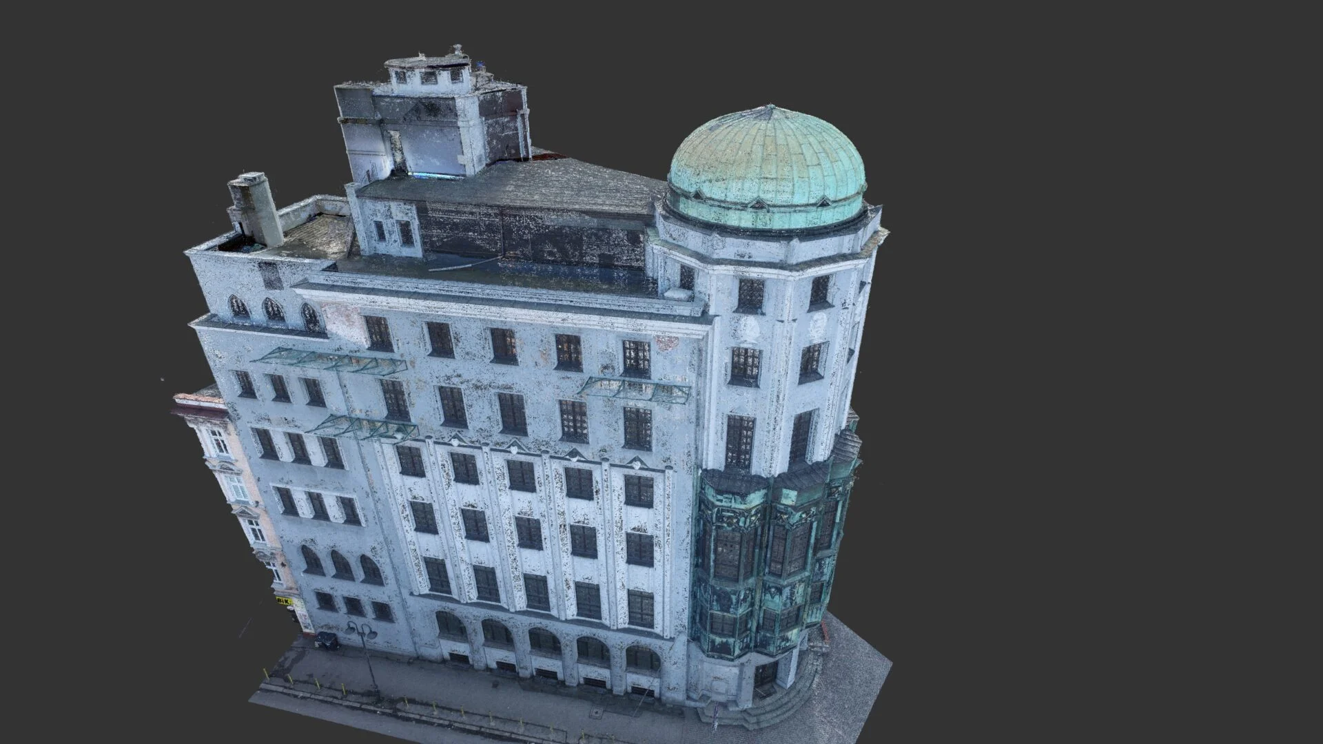 skaning 3d hotelu AdmiralsPalast w Zabrzu
