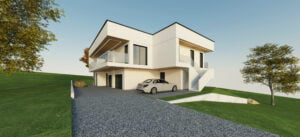 Nowoczesny dom bliźniak 4 lokalowy willa w Krakowie