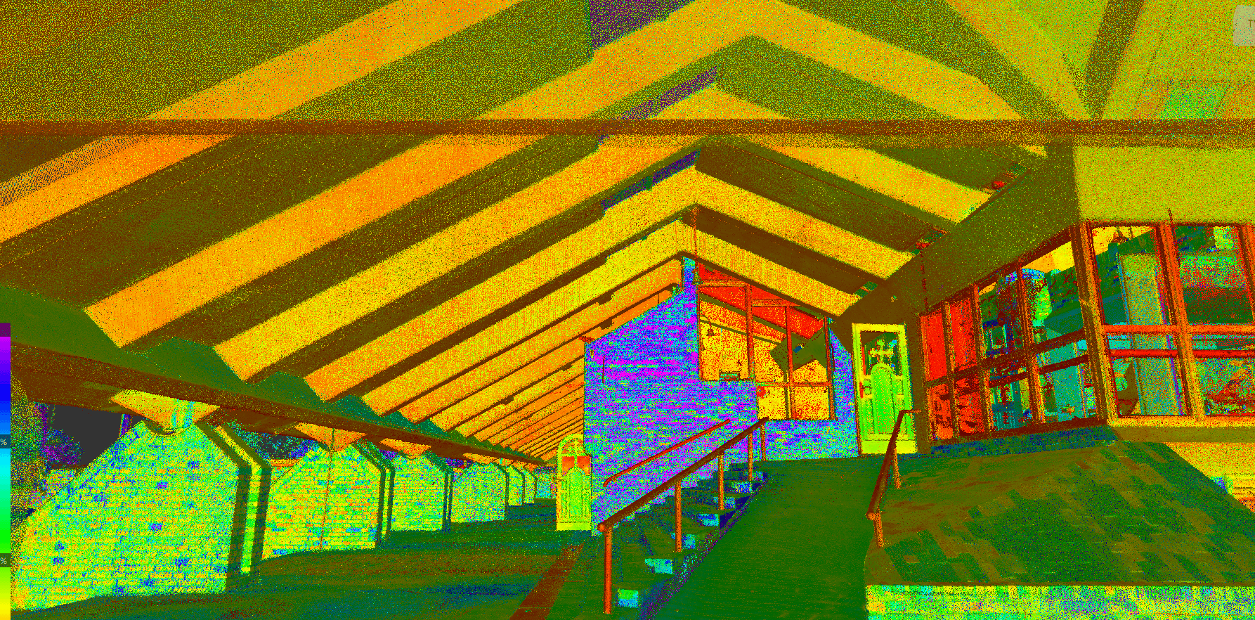 podcienie w kościele św. Ducha w Tychach skanowanie 3D